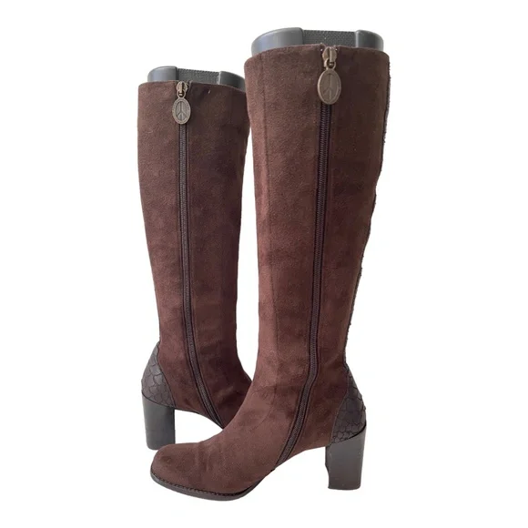 Donald J Pliner Suede Brown boots Women's Size 5 M - Picture 2 of 10